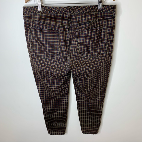 Ella Moss High-Rise Plaid Skinny Ankle Jeans - Picture 5 of 12